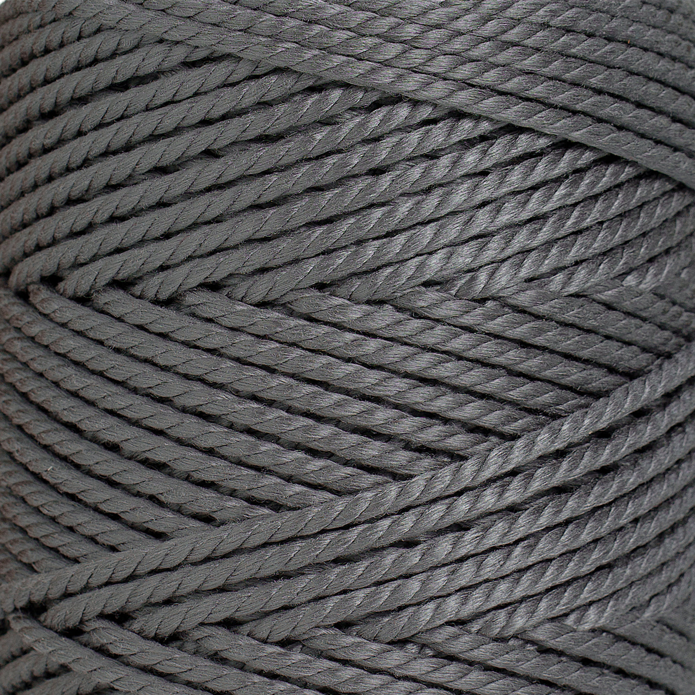 OUTDOOR RECYCLED CORD 3 MM - 3 PLY -  CHARCOAL GRAY COLOR