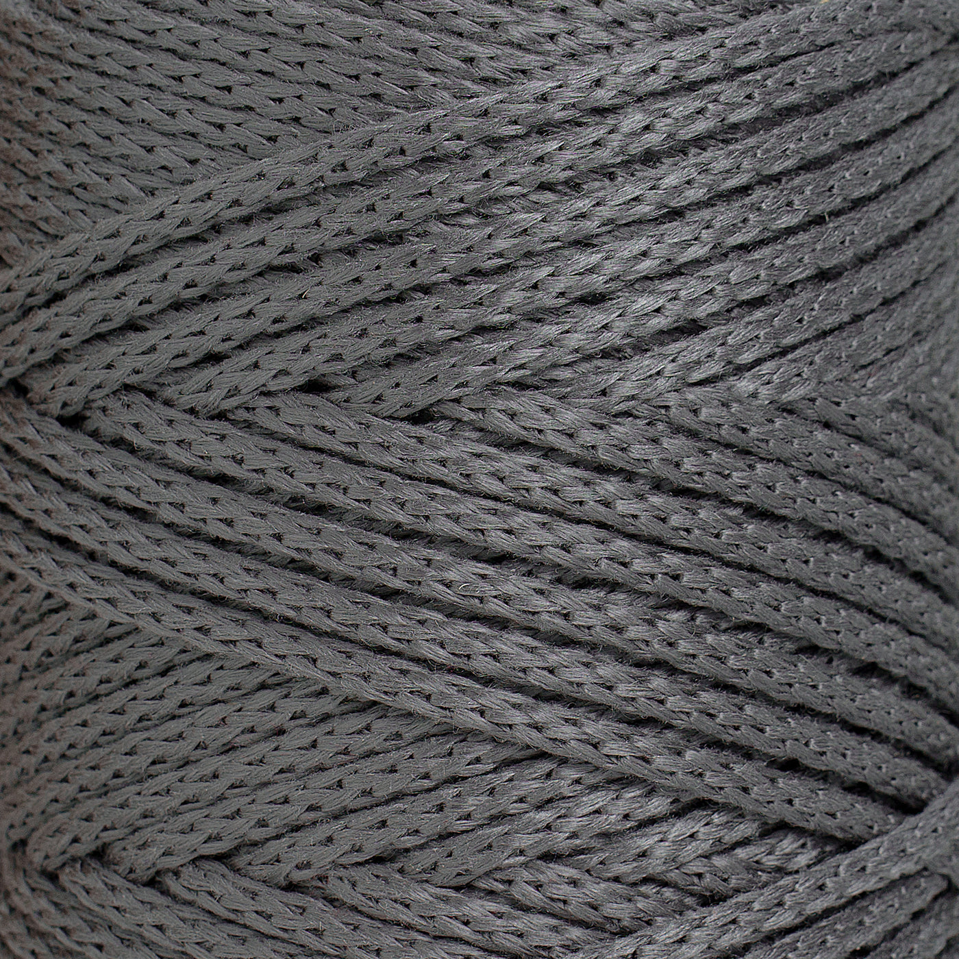 OUTDOOR RECYCLED BRAIDED CORD 6 MM -  CHARCOAL GRAY COLOR