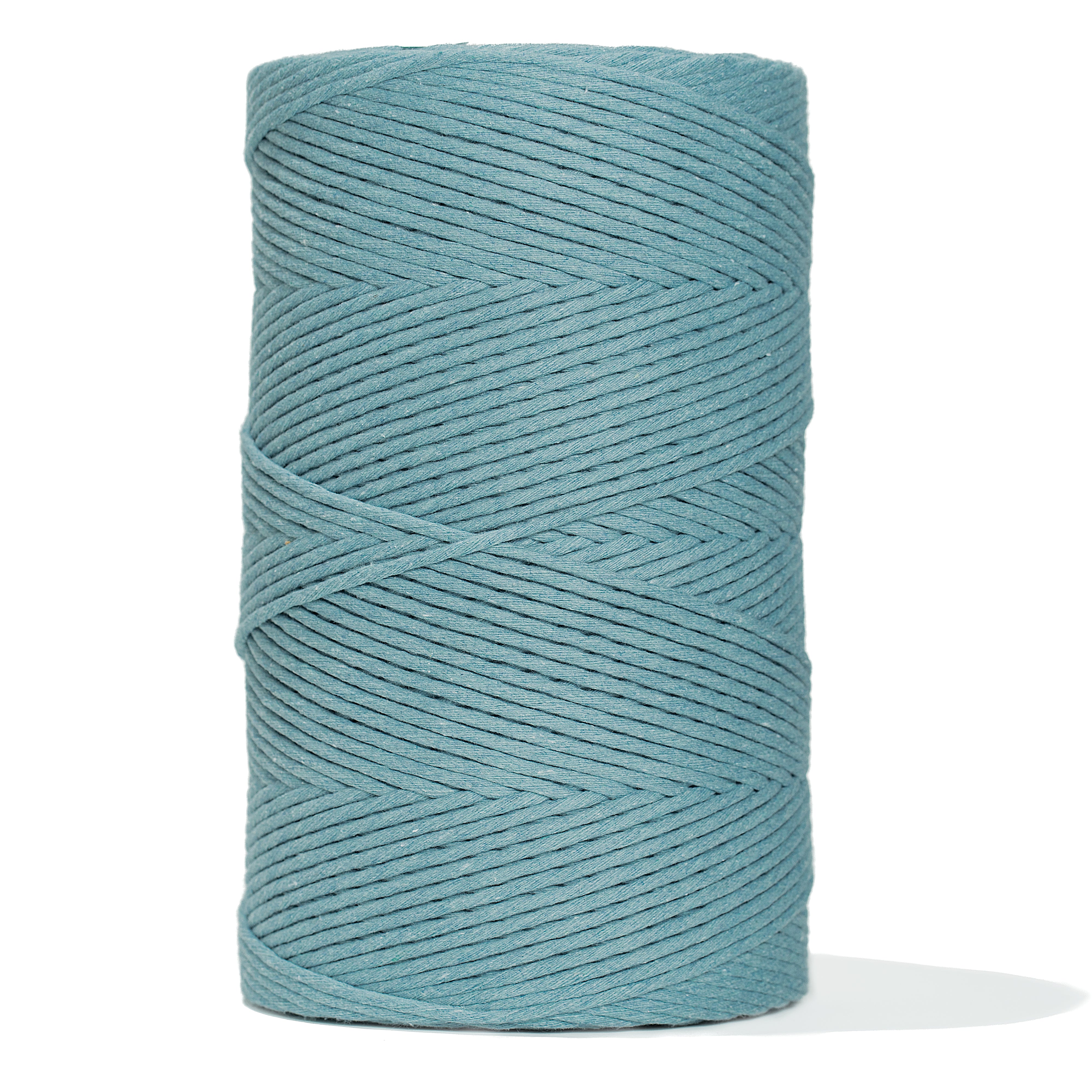 SOFT COTTON CORD ZERO WASTE 4 MM - 1 SINGLE STRAND - PACIFIC BLUE COLOR