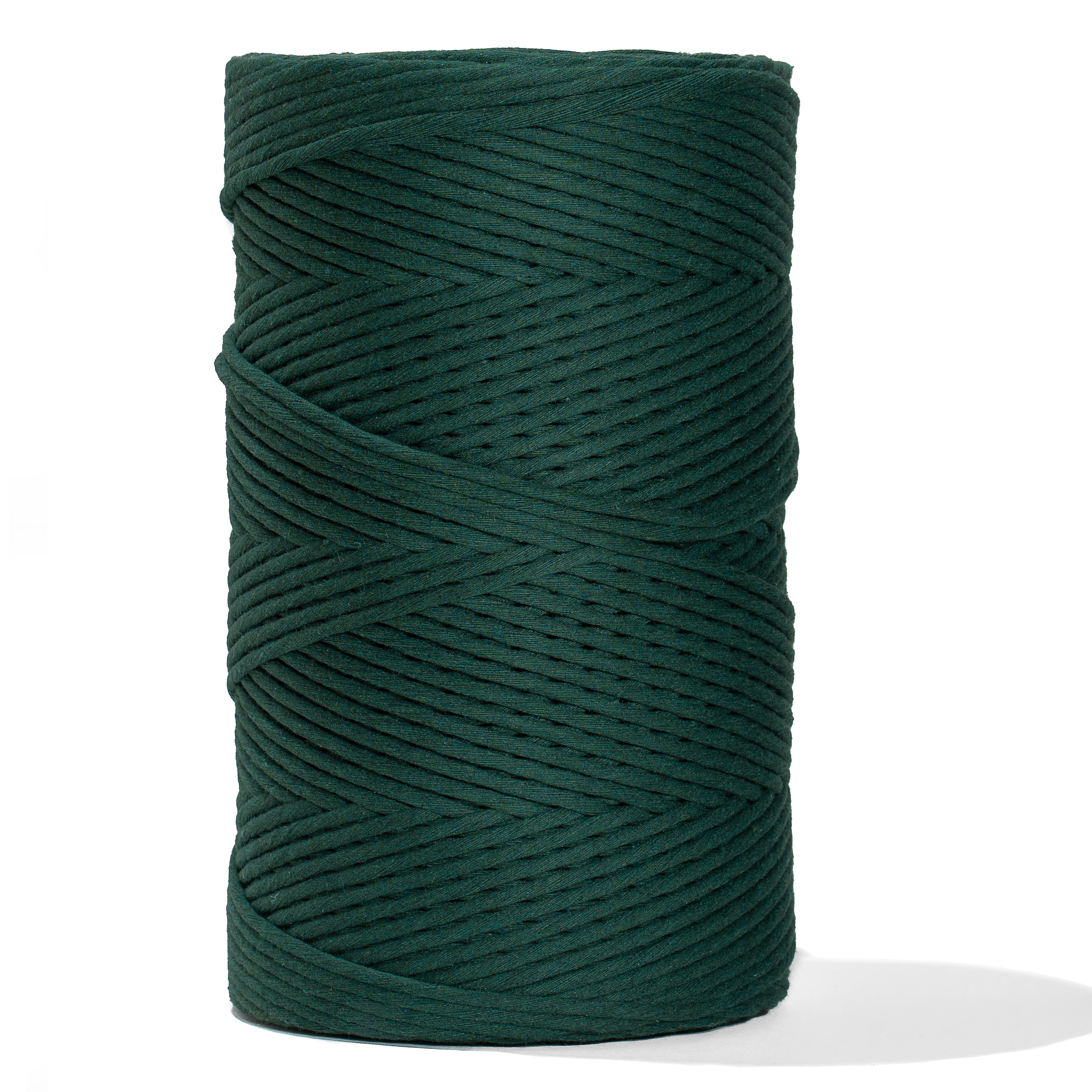 SOFT COTTON CORD ZERO WASTE 4 MM - 1 SINGLE STRAND - GREEK BLUE COLOR