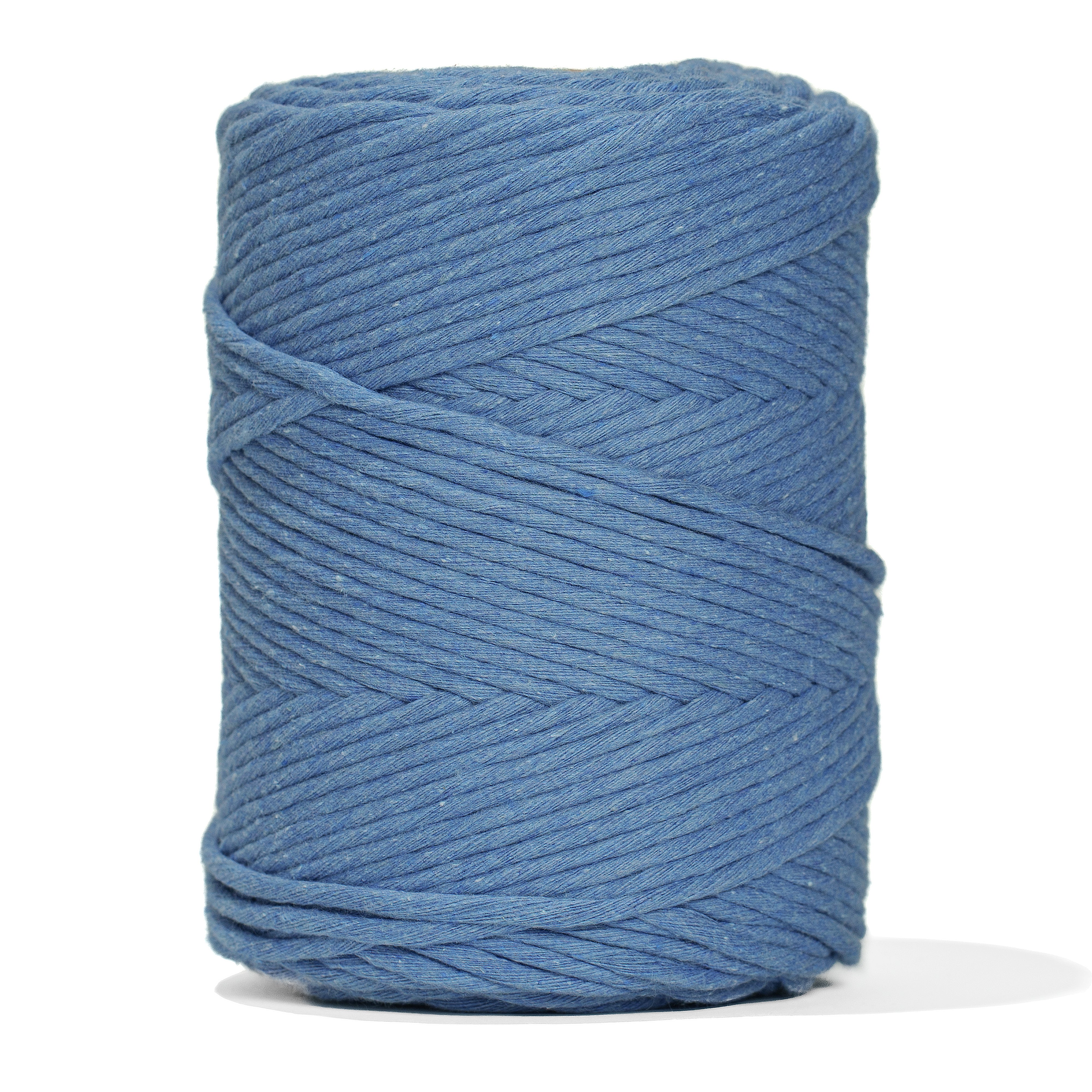Soft Cotton Cord Zero Waste 4mm Single Strand - Cobalt Blue Color