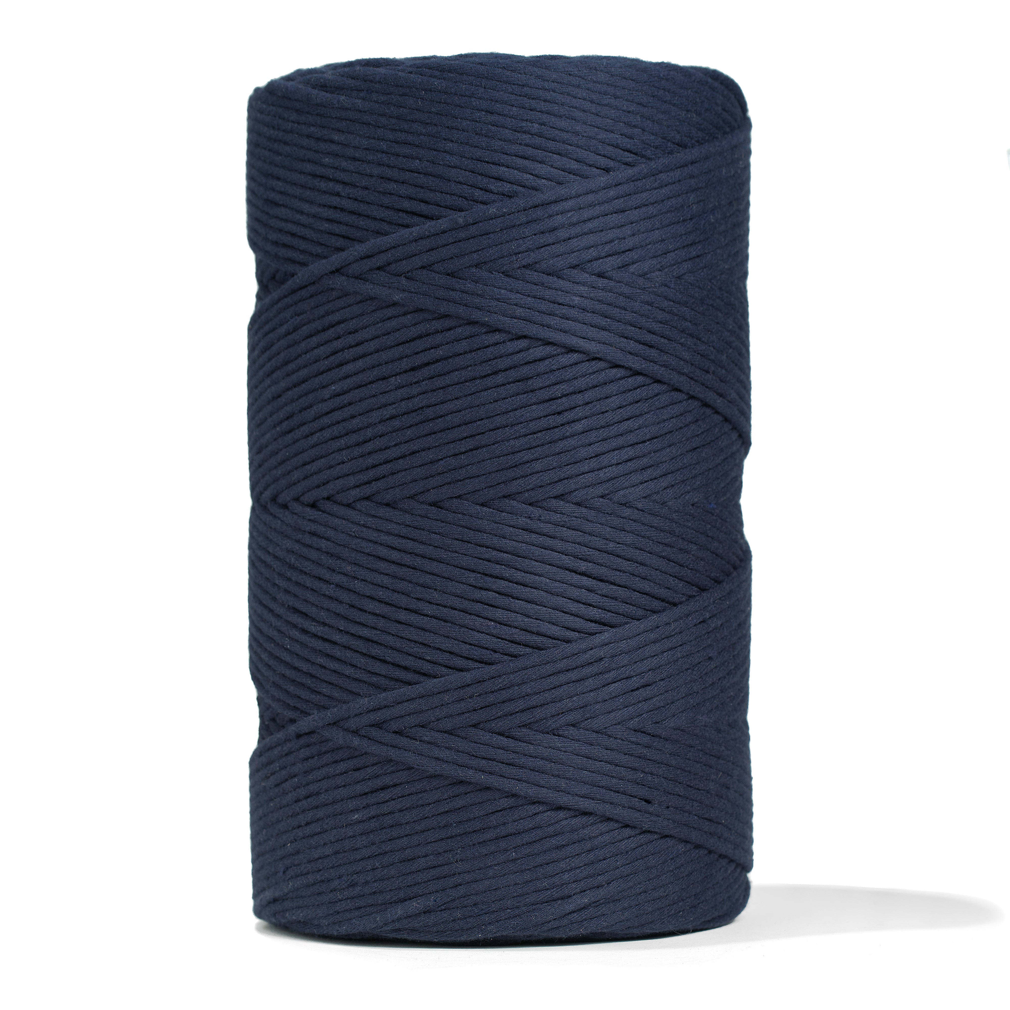 Soft Cotton Cord Zero Waste 4mm Single Strand - Dark Denim Color