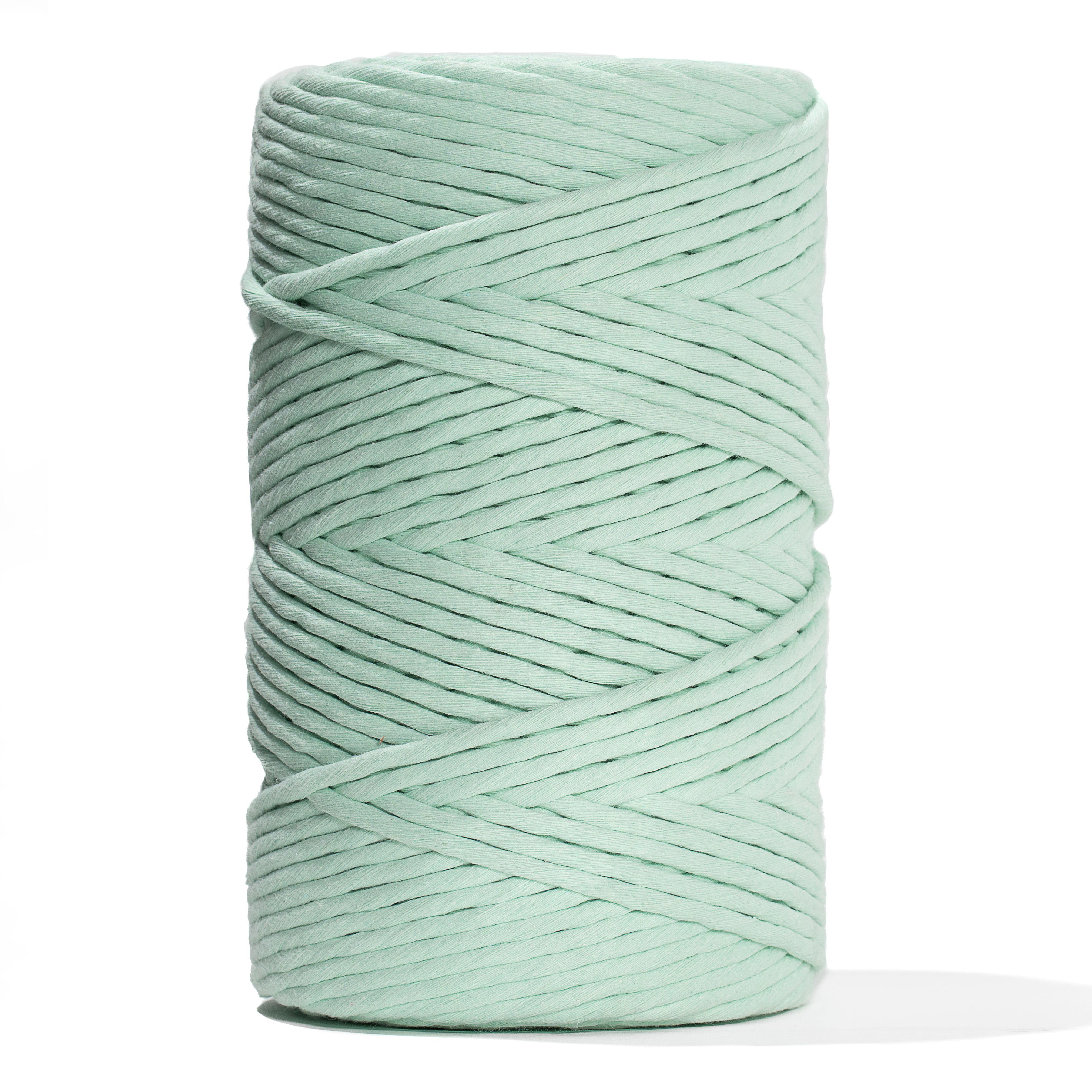 SOFT COTTON CORD ZERO WASTE 4 MM - 1 SINGLE STRAND - CREAM MINT COLOR