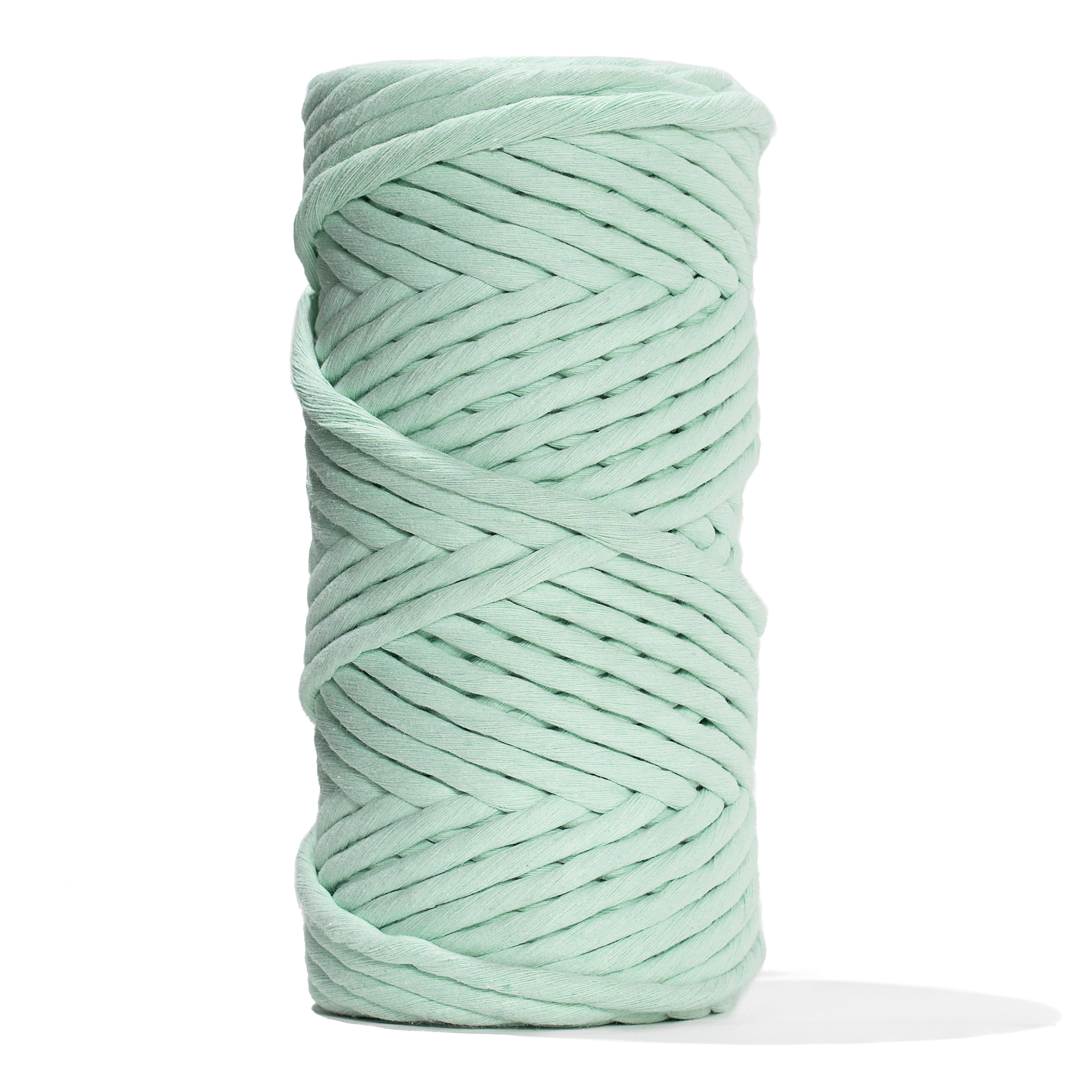 SOFT COTTON CORD ZERO WASTE 4 MM - 1 SINGLE STRAND - CREAM MINT COLOR main image 1