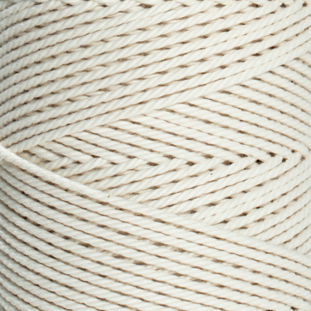 COTTON ROPE ZERO WASTE 2 MM - 3 PLY - NATURAL COLOR