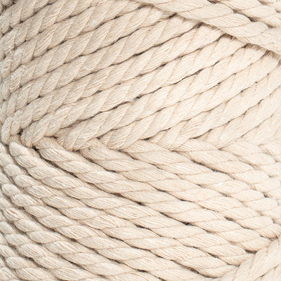 COTTON ROPE ZERO WASTE 5 MM - 3 PLY - ALMOND COLOR