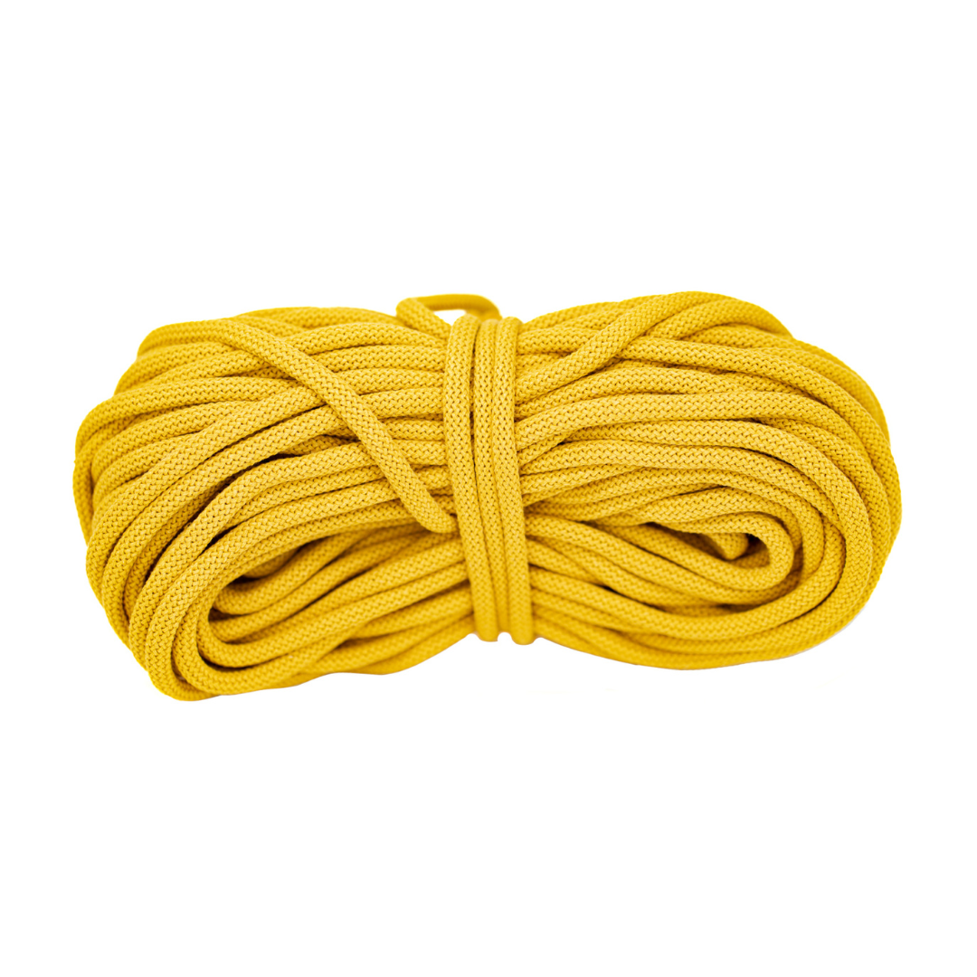 Braided Recycled Cotton Cord 9mm - Ocher