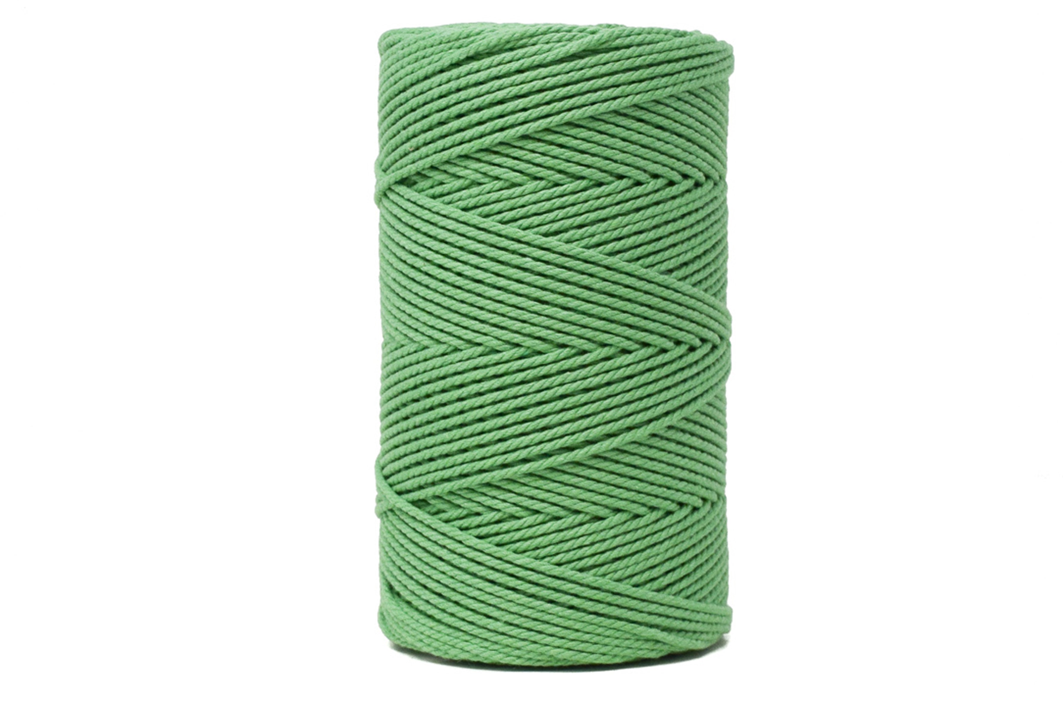 COTTON ROPE ZERO WASTE 3 MM - 3 PLY - PINE GREEN COLOR