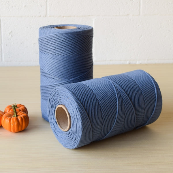 New Soft Cotton Cord for your macrame pieces in Cobalt Blue
