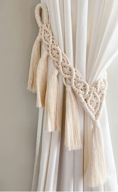 Video Tutorial of Macrame Curtain Tie-backs