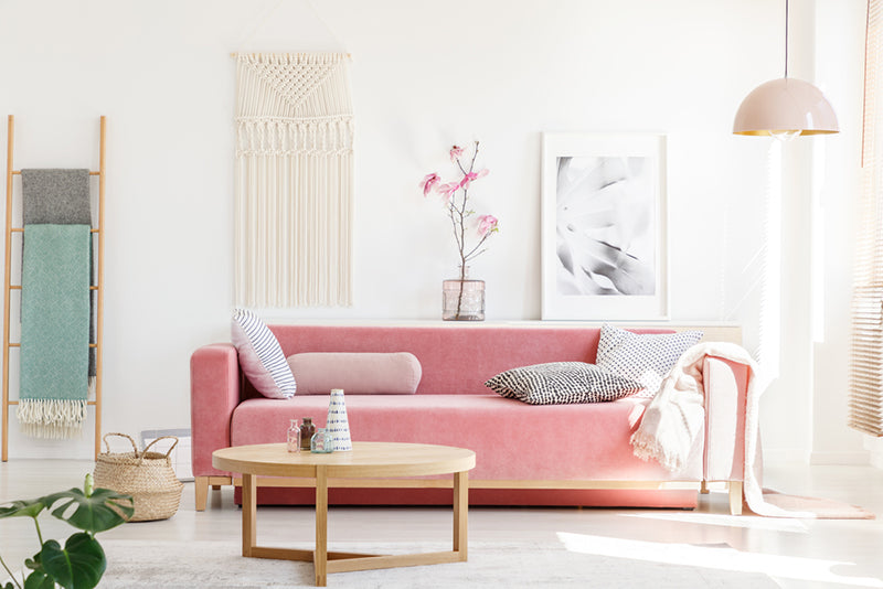 Home with Macramé wall decorations