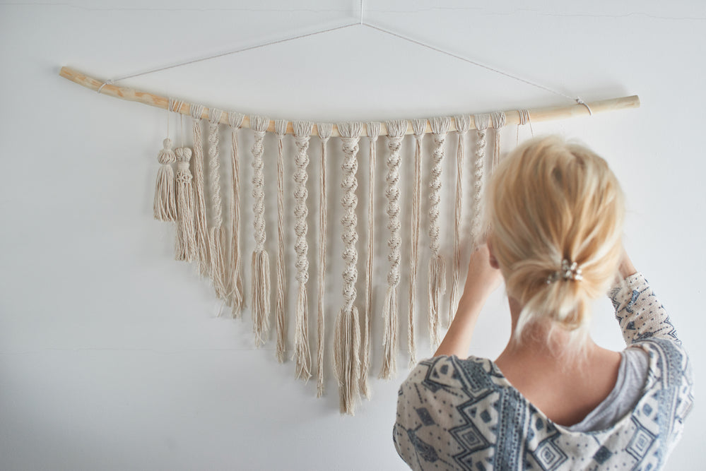 Women learning how to macrame