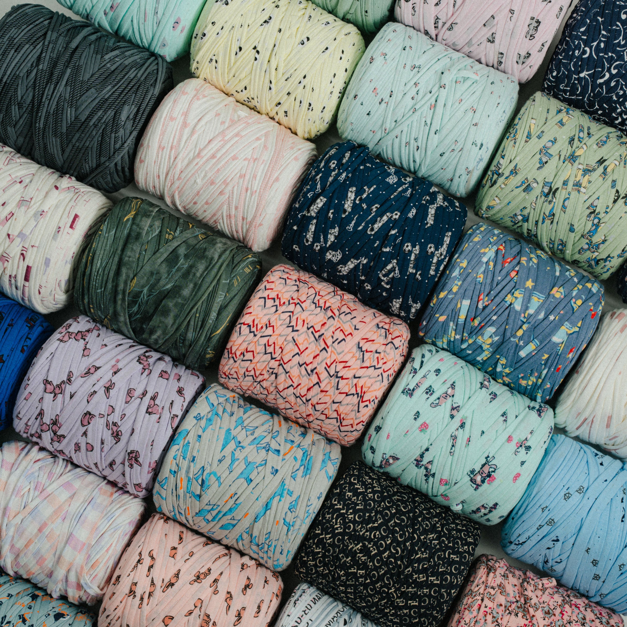 Printed Recycled T-Shirt Fabric Yarn