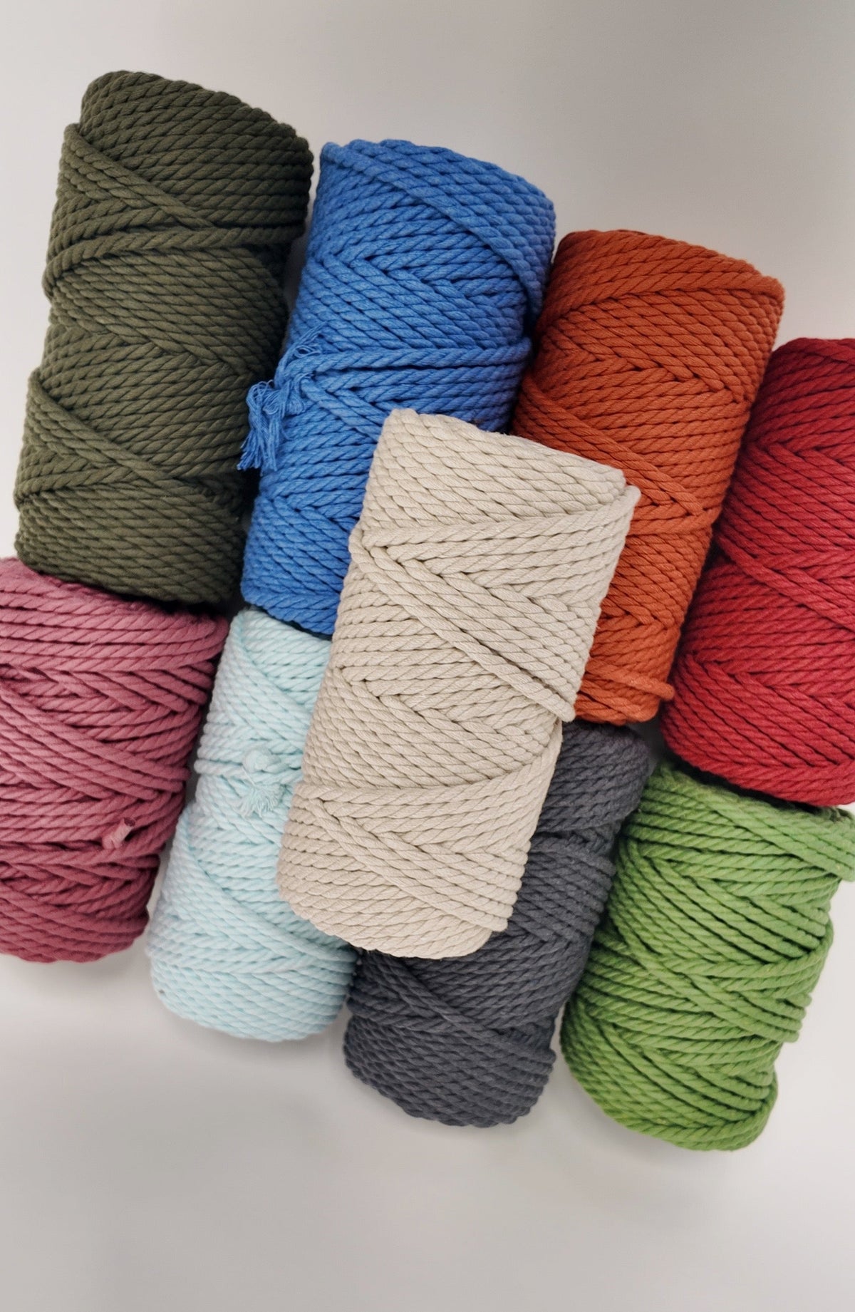 5mm 3 Ply Recycled Cotton Macrame Rope - New Colors