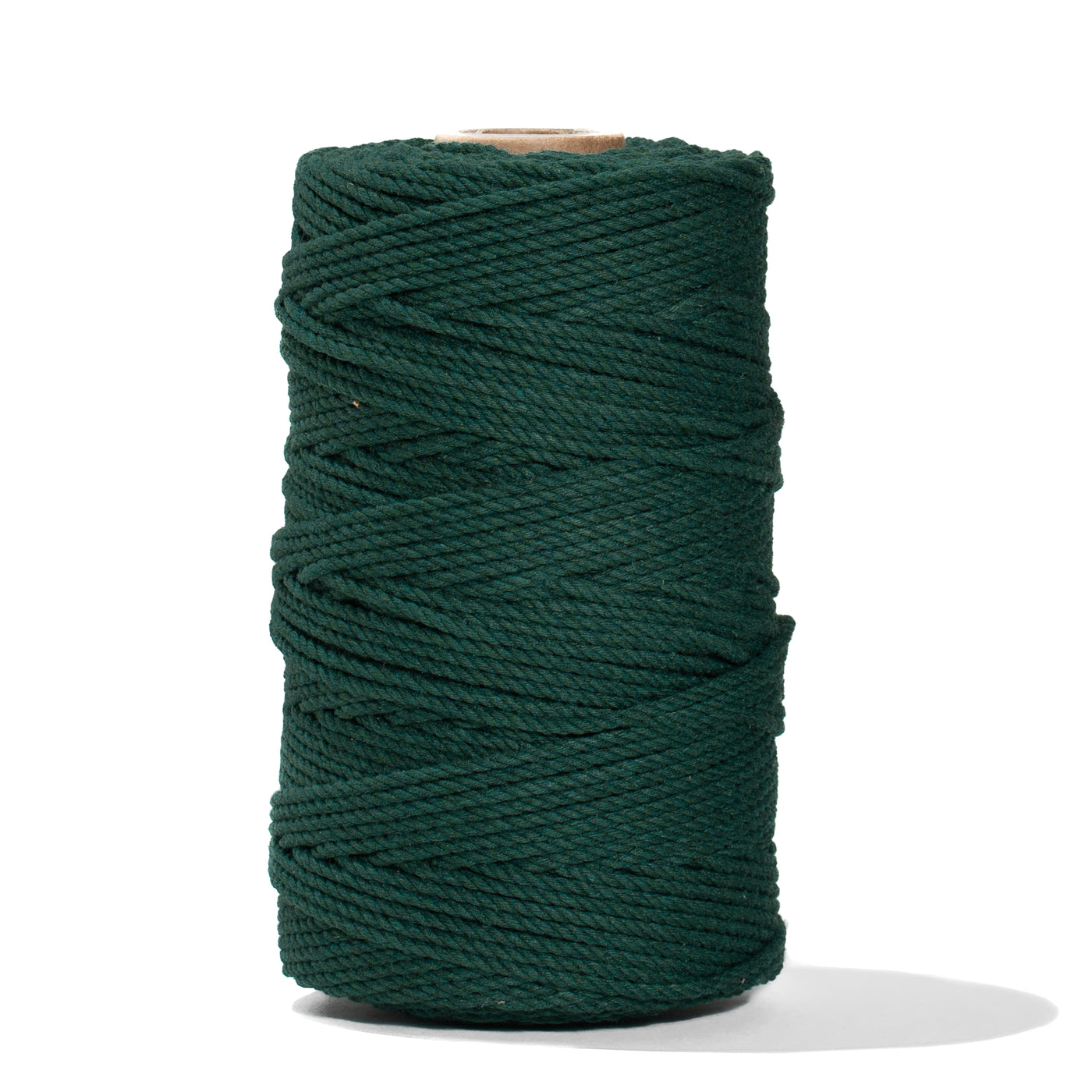 COTTON ROPE ZERO WASTE 2 MM - 3 PLY - FOREST GREEN COLOR