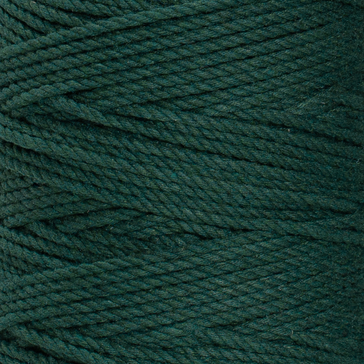 COTTON ROPE ZERO WASTE 2 MM - 3 PLY - FOREST GREEN COLOR