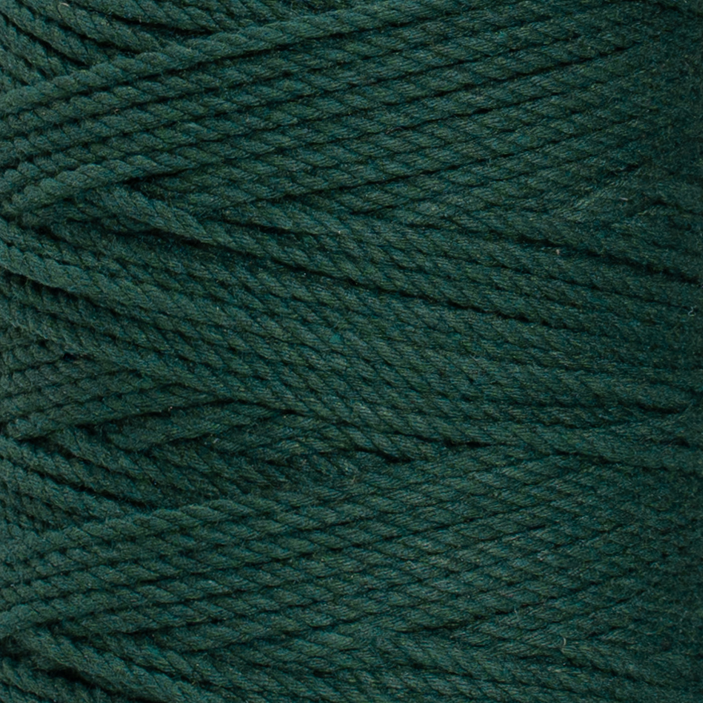 COTTON ROPE ZERO WASTE 2 MM - 3 PLY - FOREST GREEN COLOR