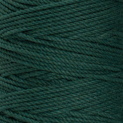 COTTON ROPE ZERO WASTE 2 MM - 3 PLY - FOREST GREEN COLOR