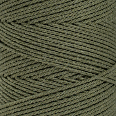 COTTON ROPE 2 MM - 3 PLY - MOSS GREEN COLOR