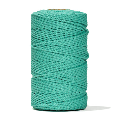 COTTON ROPE ZERO WASTE 2 MM - 3 PLY - CARIBBEAN SEA COLOR