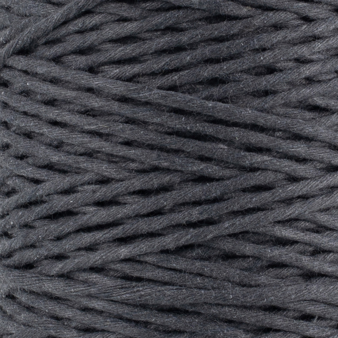 SOFT COTTON CORD ZERO WASTE 2 MM - 1 SINGLE STRAND - ANTHRACITE