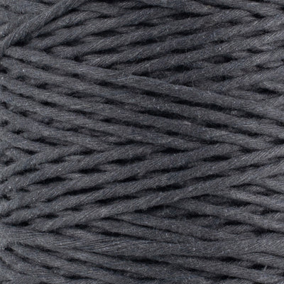 SOFT COTTON CORD ZERO WASTE 2 MM - 1 SINGLE STRAND - ANTHRACITE