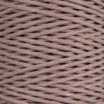 SOFT COTTON CORD ZERO WASTE 2 MM - 1 SINGLE STRAND - MINK
