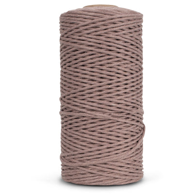SOFT COTTON CORD ZERO WASTE 2 MM - 1 SINGLE STRAND - MINK