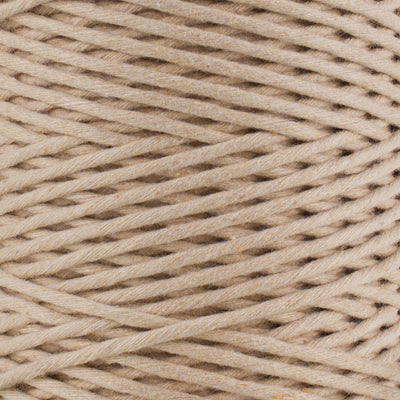 SOFT COTTON CORD ZERO WASTE 2 MM - 1 SINGLE STRAND - ALMOND