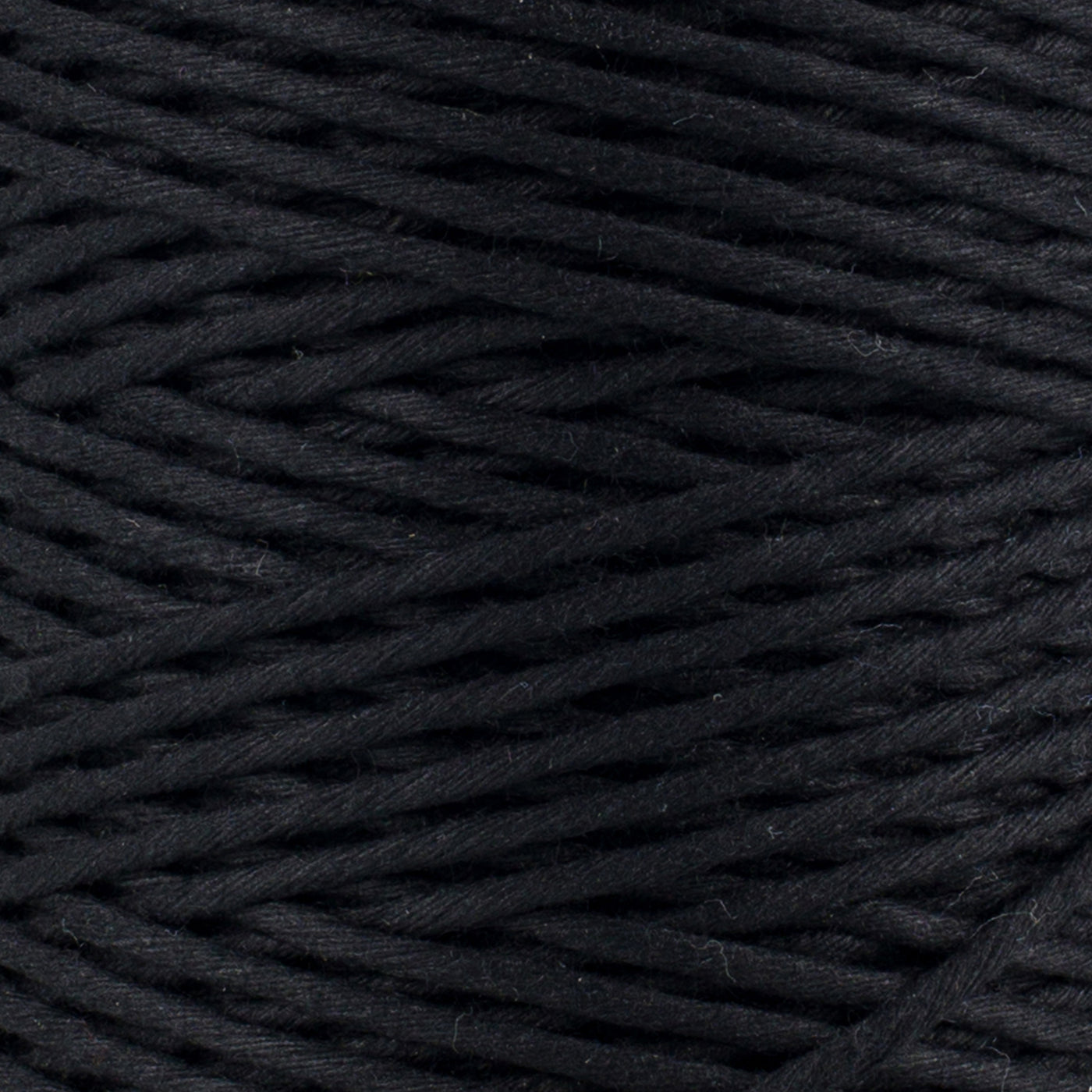 SOFT COTTON CORD ZERO WASTE 2 MM - 1 SINGLE STRAND - BLACK