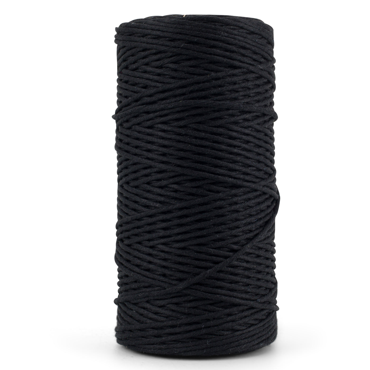SOFT COTTON CORD ZERO WASTE 2 MM - 1 SINGLE STRAND - BLACK