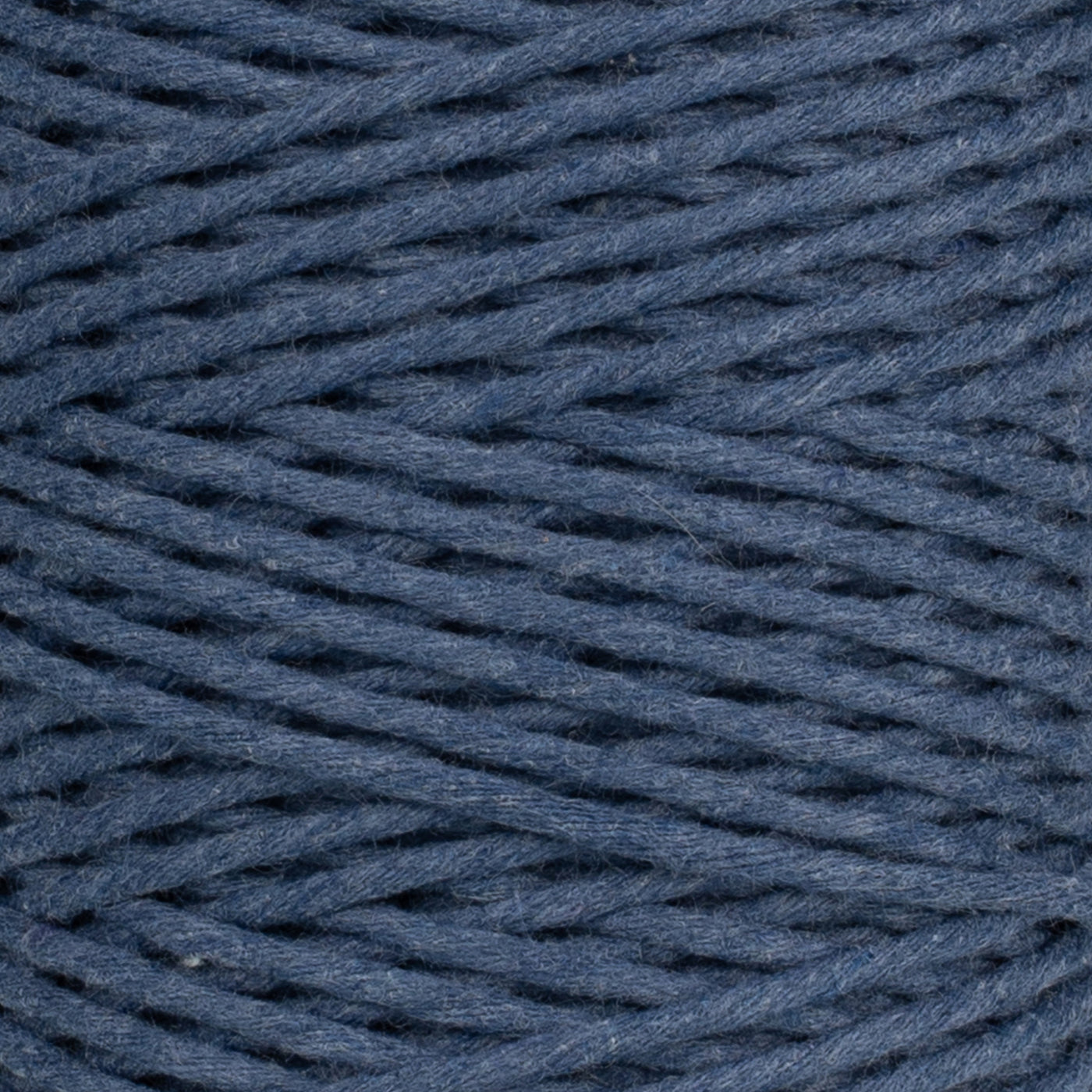 SOFT COTTON CORD ZERO WASTE 2 MM - 1 SINGLE STRAND - DENIM