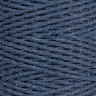 SOFT COTTON CORD ZERO WASTE 2 MM - 1 SINGLE STRAND - DENIM