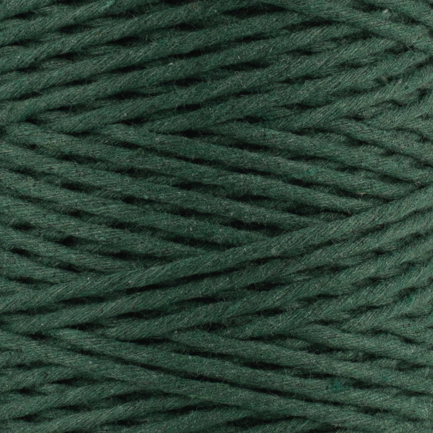 SOFT COTTON CORD ZERO WASTE 2 MM - 1 SINGLE STRAND - FOREST GREEN
