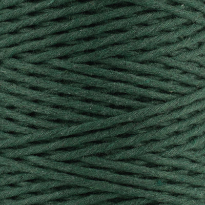 SOFT COTTON CORD ZERO WASTE 2 MM - 1 SINGLE STRAND - FOREST GREEN