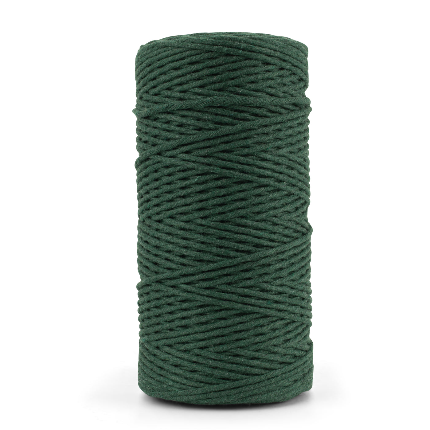 SOFT COTTON CORD ZERO WASTE 2 MM - 1 SINGLE STRAND - FOREST GREEN