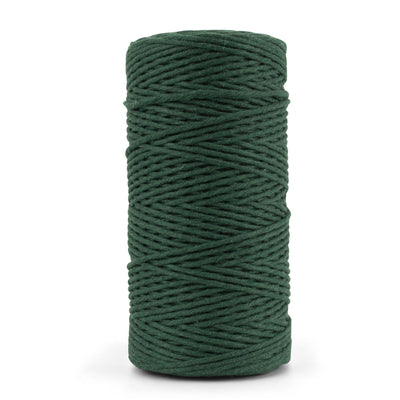 SOFT COTTON CORD ZERO WASTE 2 MM - 1 SINGLE STRAND - FOREST GREEN