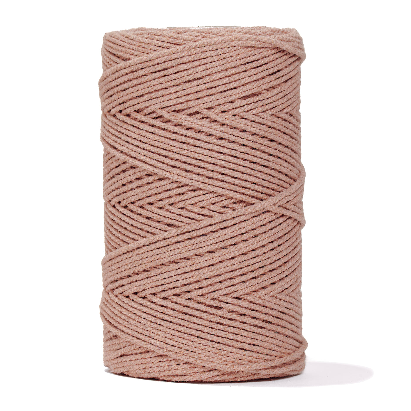 COTTON ROPE ZERO WASTE 2 MM - 3 PLY - DUSTY ROSE COLOR