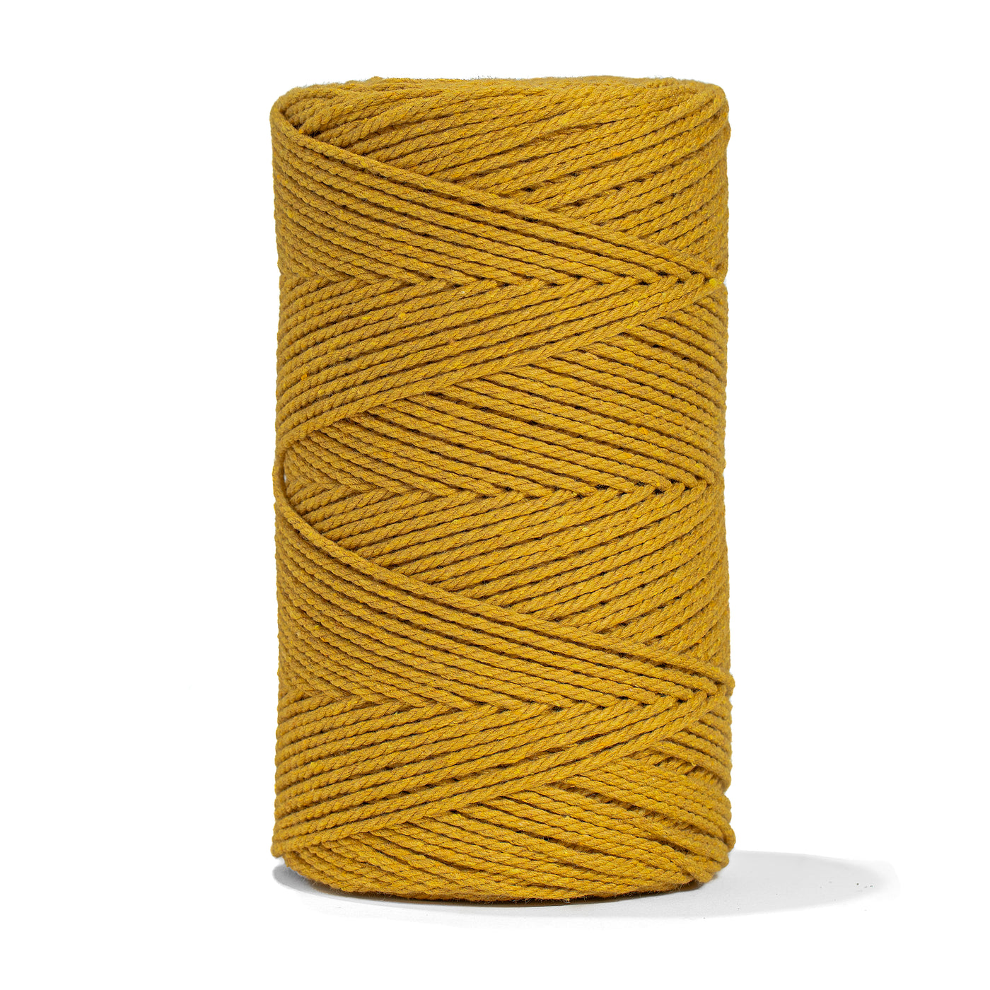 COTTON ROPE ZERO WASTE 2 MM - 3 PLY - MUSTARD COLOR