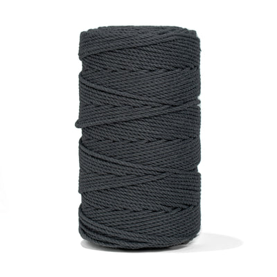 COTTON ROPE ZERO WASTE 2 MM - 3 PLY - ANTHRACITE GRAY COLOR
