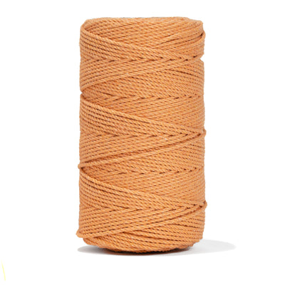 COTTON ROPE ZERO WASTE 2 MM - 3 PLY - APRICOT COLOR