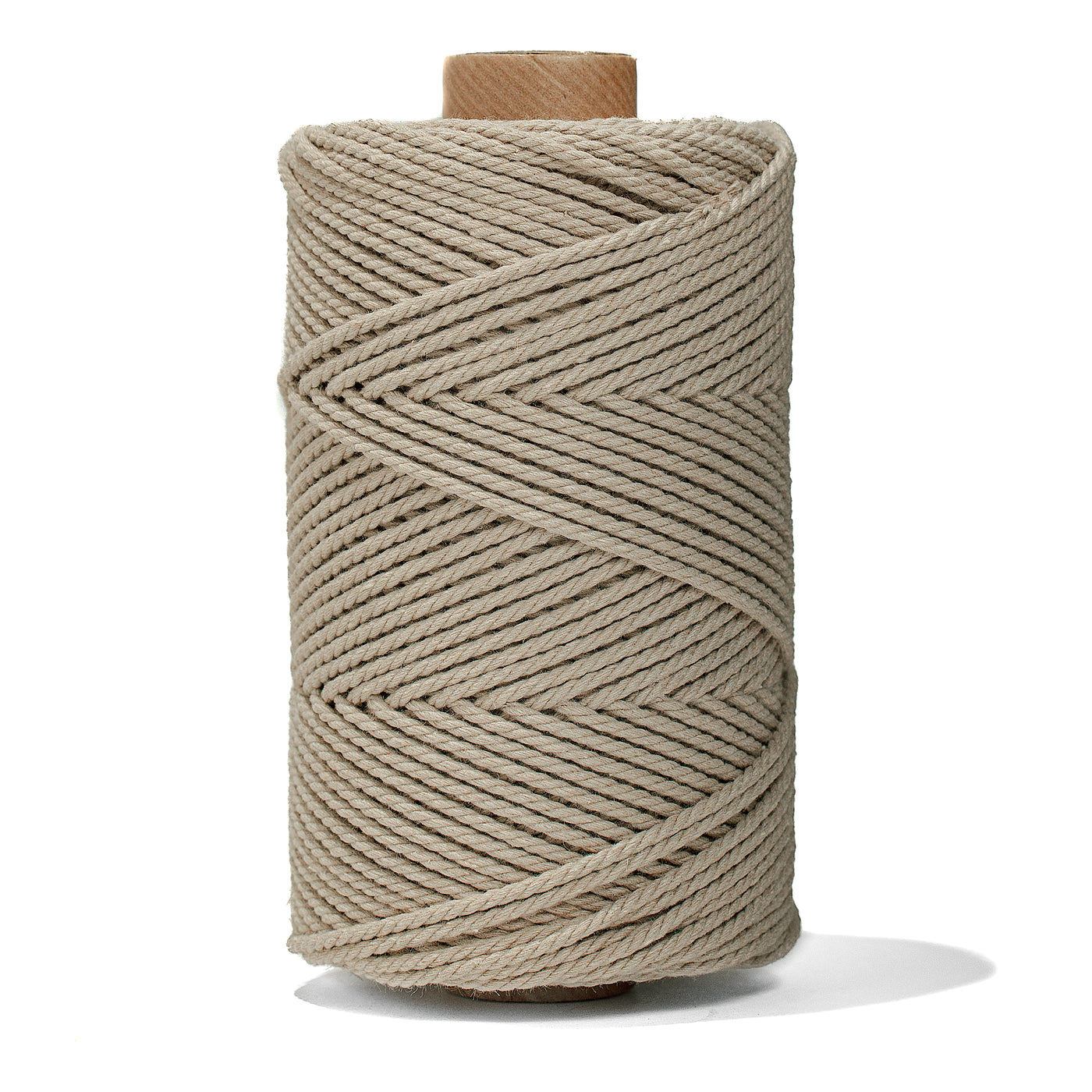 COTTON ROPE ZERO WASTE 2 MM - 3 PLY - BEIGE COLOR