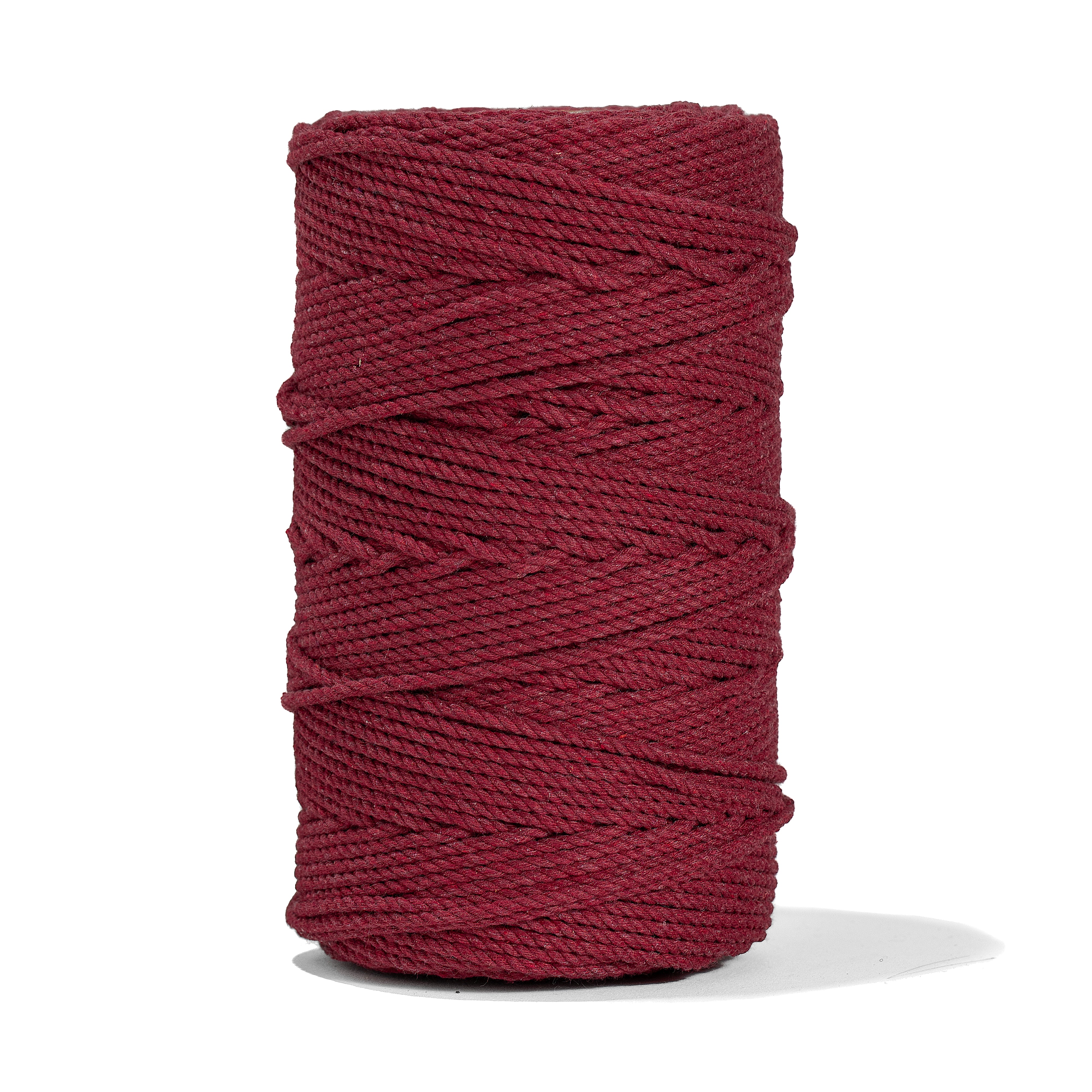 MACRAME COTTON ROPE 2 MM 3 PLY BERRY RED COLOR – Ganxxet