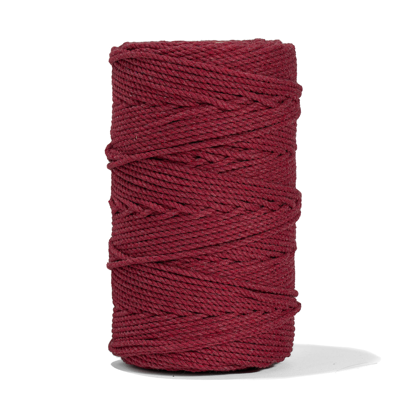 COTTON ROPE ZERO WASTE 2 MM - 3 PLY - BERRY RED COLOR
