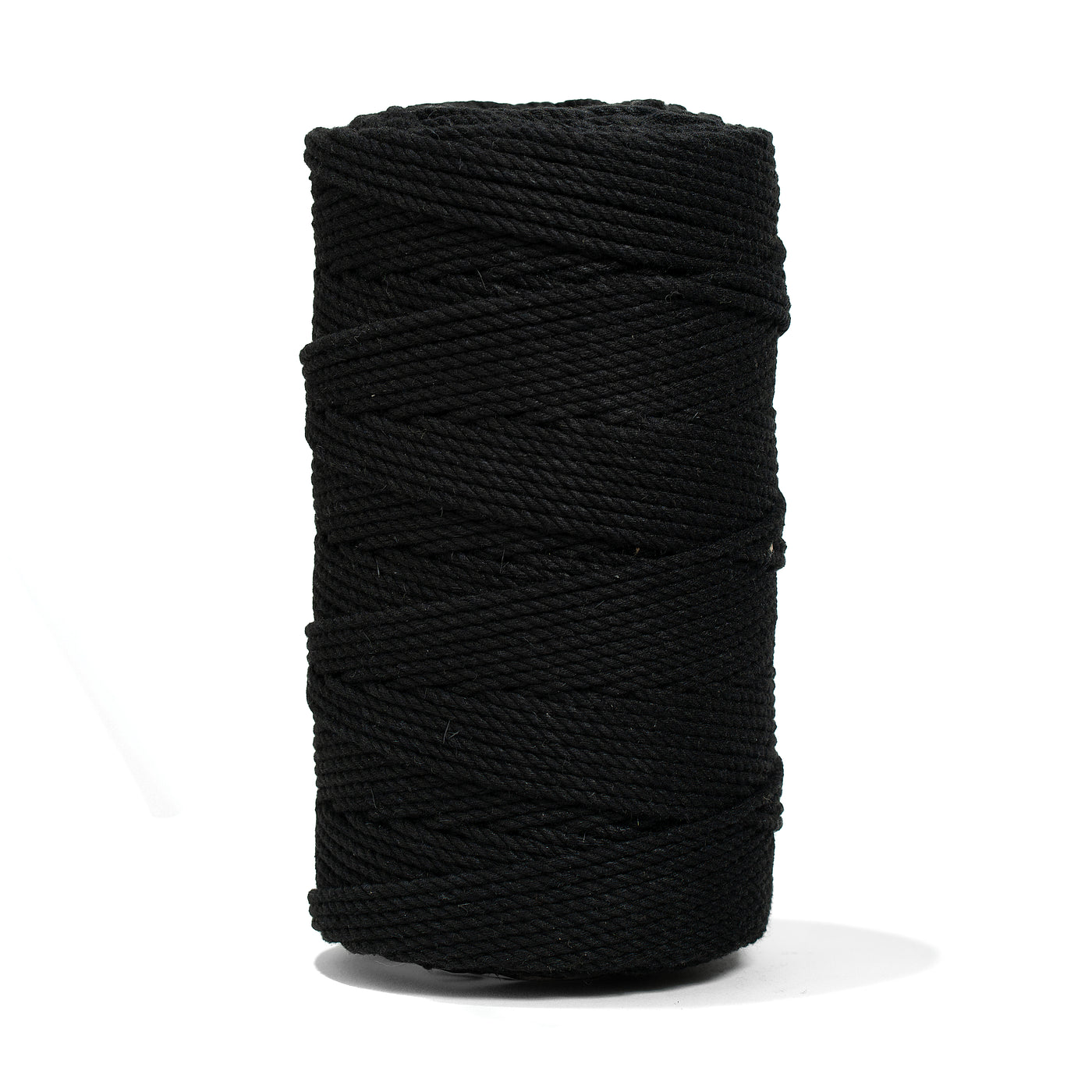 COTTON ROPE ZERO WASTE 2 MM - 3 PLY - BLACK COLOR