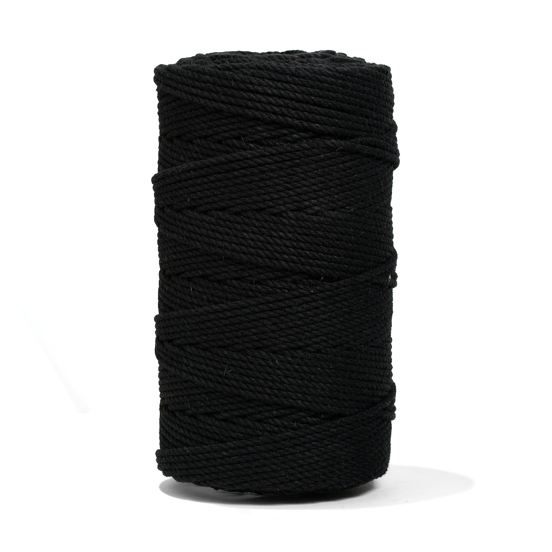 MACRAME COTTON ROPE 2 MM - 3 PLY - BLACK COLOR – Ganxxet
