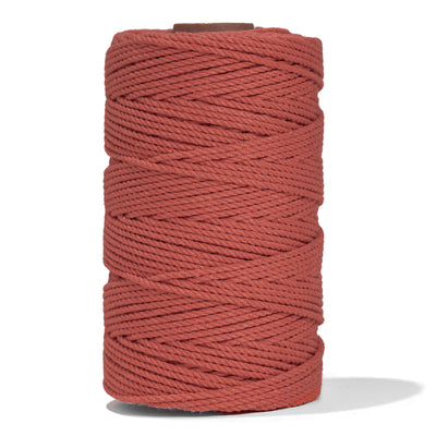 COTTON ROPE ZERO WASTE 2 MM - 3 PLY - BRICK COLOR