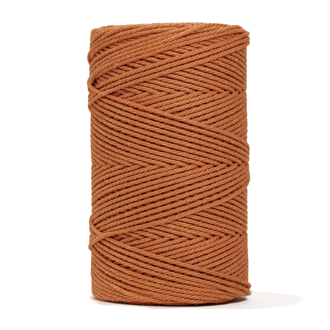 COTTON ROPE ZERO WASTE 2 MM - 3 PLY - COPPER COLOR