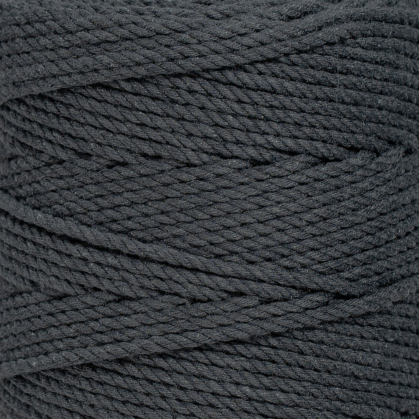 COTTON ROPE ZERO WASTE 2 MM - 3 PLY - ANTHRACITE GRAY COLOR