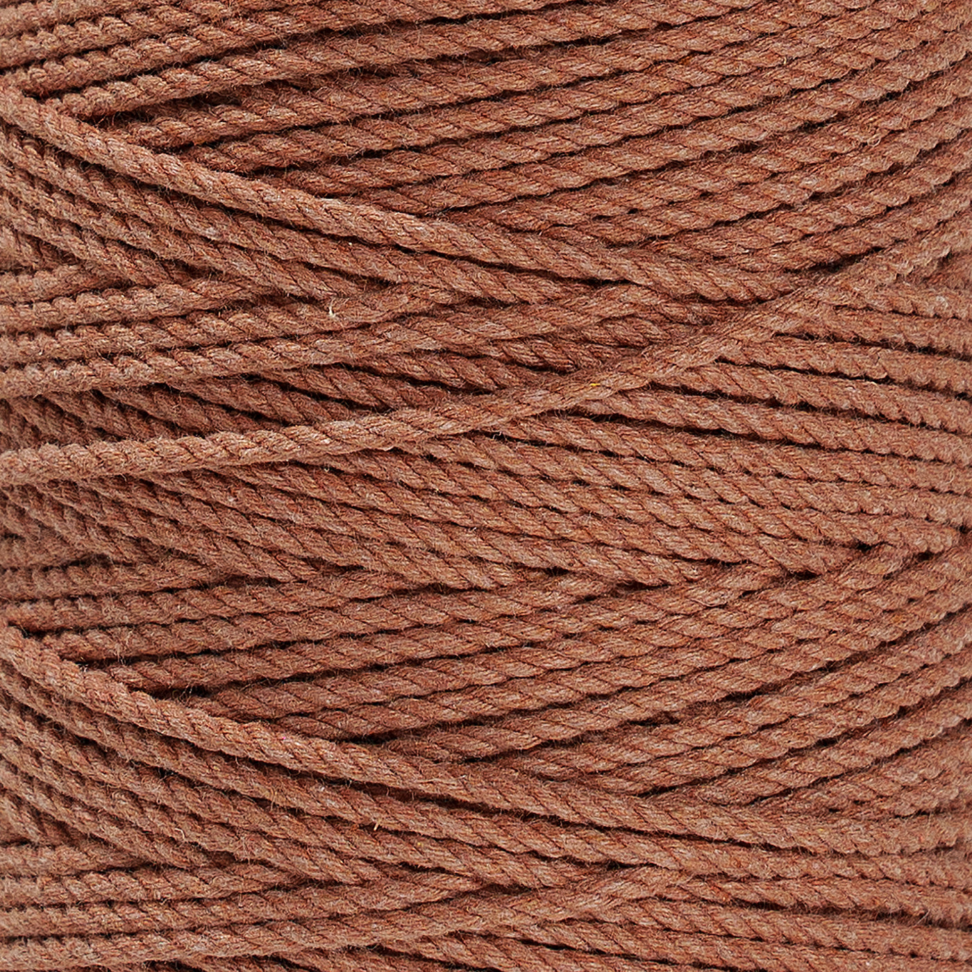 COTTON ROPE ZERO WASTE 2 MM - 3 PLY - CANYON COLOR